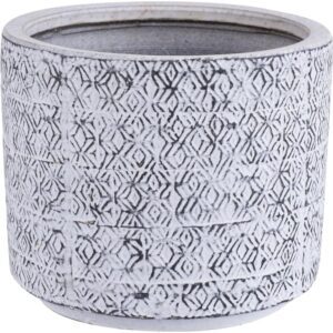 "Maceta Manu Color Blanco/Negro 21x18x"