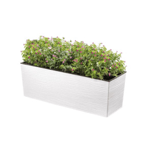 Maceta Rectangular Estilo Piedra 56X19X19.5cm - Sistema de Riego