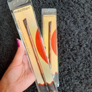 Brocha Macrilan Doble Cepillo y Angulada p/ Cejas M136