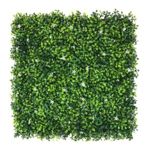 "Palmeta de Jardín Vertical con Flores Blancas 50x50cm"