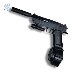 Juguete Pistola Glock De Hidrogel Mira Laser Y 3 Cacerinas