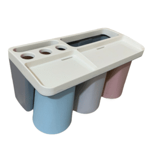 Organizador para baño de 3 vasos