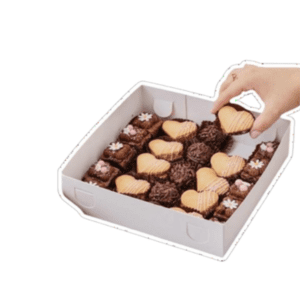 Cajas para bocaditos en forma cuadrada