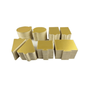 Pisos para porción de torta dorado