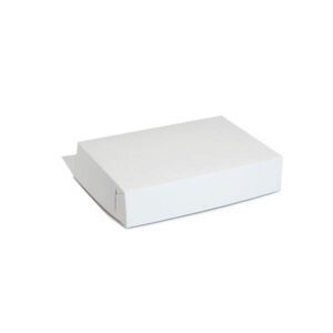 CAJA DE BOCADITO CON TAPA (14.5X21.5X4CM) - BLANCO