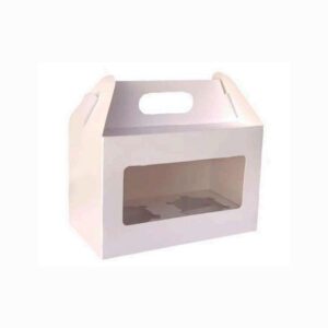 CAJA DE CUPCAKE X 2 - BLANCO (15.5X8X10CM)