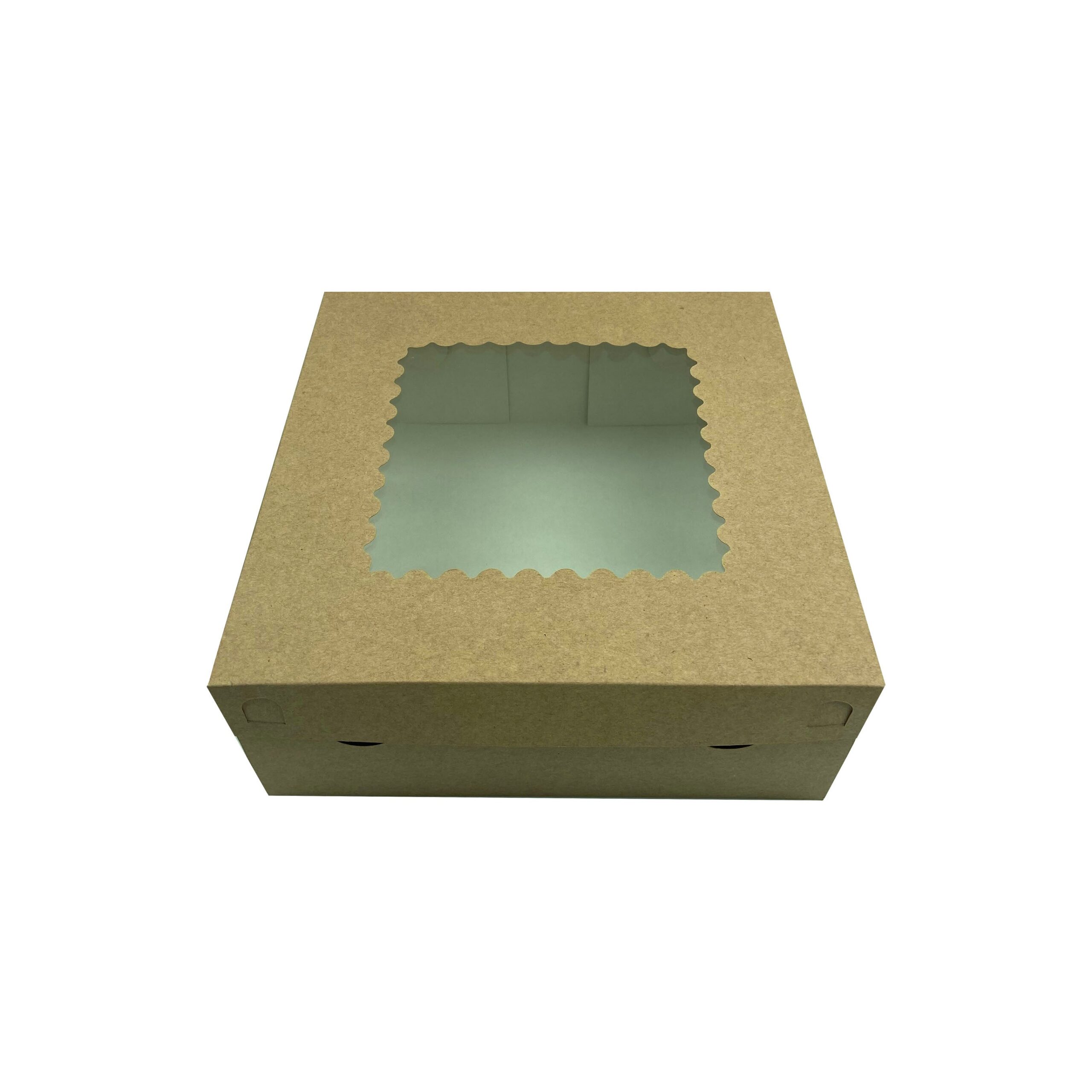 CAJA DE PYE CON VENTANA - KRAFT (25X25X10CM)