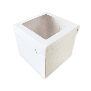CAJA DE TORTA ALTA (18X18X20CM) - BLANCO