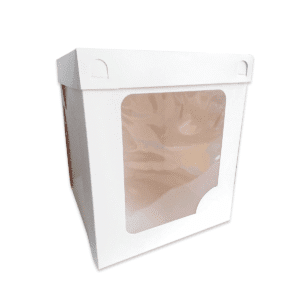 CAJA DE TORTA ALTA (20X20X35CM) - BLANCO