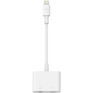 Adaptador Belkin Rockstar de Audio + Carga 3.5Mm Blanco