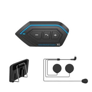 Auriculares para Casco de Motocicleta, Interfono Inalámbrico con Respuesta para Dos conductores