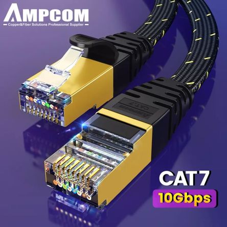 Cable Cat7 Flat Remallado 15 metros AMPCOM