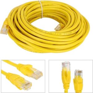 Cable De Red Internet 5 Metros Cat 6E Alta Velocidad Amarillo