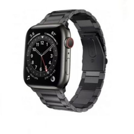 Correa Acero Inoxidable Compatible con Apple Watch 42/44/45mm Negro