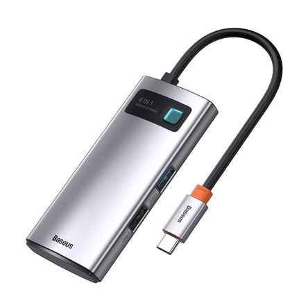 Hub Baseus Metal Gleam Series 4 en 1 Multifuncional Type-C