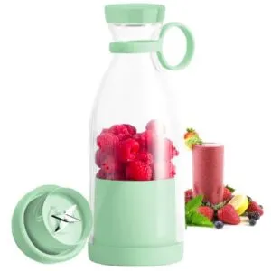 Licuadora Portátil Inalámbrico Recargable Tipo Botella 380ml Verde