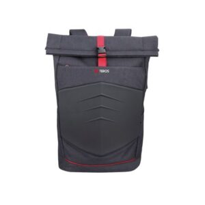 Mochila Gamer Teros TE-IDS18588 Poliéster Notebook 15.6 Negro Rojo