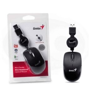 Mouse Genius Micro traveler V2 USB Negro Retractil