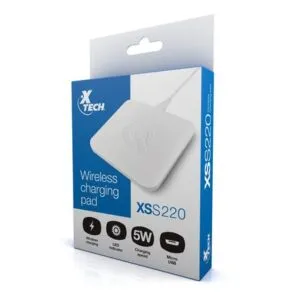 Xtech Cargador Inalámbrico Blanco iPhone Android - XSS-220