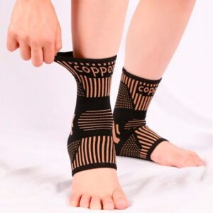 2 Tobilleras Deportivas de Compresión Copper Talla L