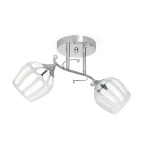 Adosable Azafran Cromo E27 2 luces