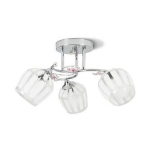 Adosable Azafran Cromo E27 3 luces