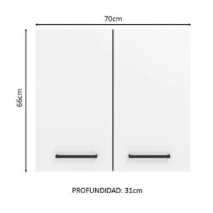 Armario Madesa Agata 70 cm 2 Puertas