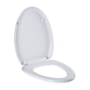 Asiento inodoro elongado plástico Universal Blanco Vainsa