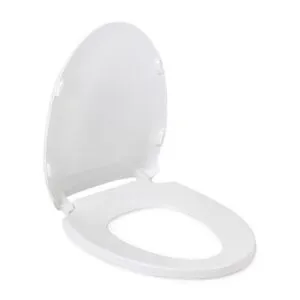 Asiento inodoro elongado Resina caída lenta Blanco Melaminex