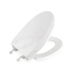 Asiento inodoro elongado Resina Pesado Blanco Melaminex