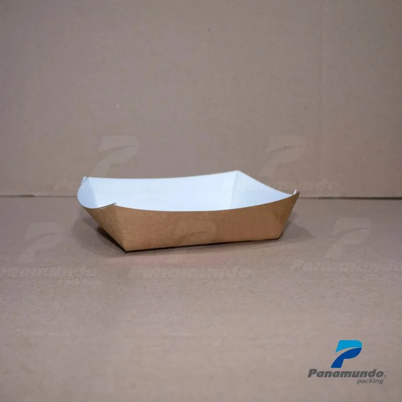 BANDEJA 1 BIO-FORM «BLANCO / KRAFT CARTON P0S» (#01) - (7606)
