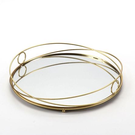 Bandeja Vidrio Redonda 35 cm x 35 cm x 6 cm