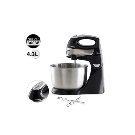 Batidora Prima HM925S de Mano y Pedestal 300 Watts Negro