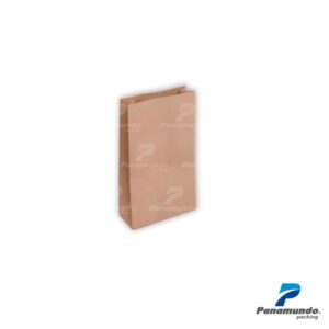 BOLSA DE PAPEL KRAFT «SIN ASA» – 12.8 X 7.3 X 4.4 (#0) 25UND