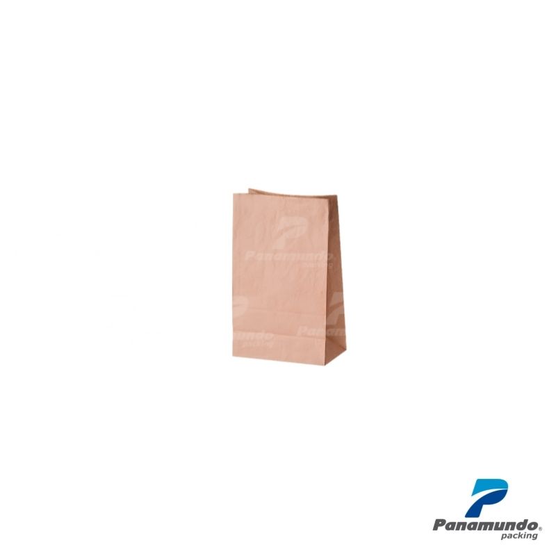 BOLSA DE PAPEL KRAFT «SIN ASA» – 16.5 X 9 X 5 (#01) 25UND