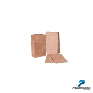BOLSA DE PAPEL KRAFT «SIN ASA» – 21.5 X 12.1 X 6.8 (#03) 25UND
