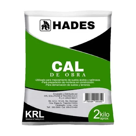 Cal de obra bolsa 2 kilos