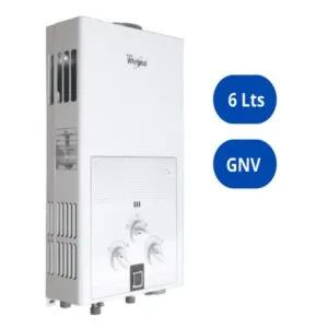 Calentador de Agua Marca Whirlpool de 6 Litros/ Gas GNV