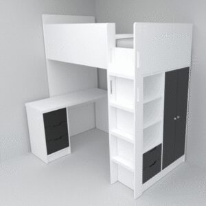 Camarote 1.5 Plazas DMuebles Ámsterdam con Escritorio