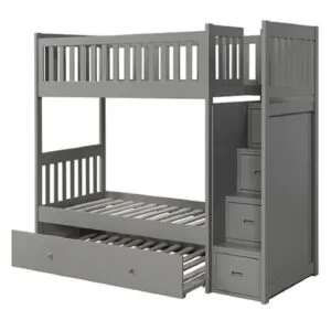 Camarote 1.5 Plazas DMuebles Lisboa Triple con Escalera 4 Cajones