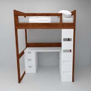 Camarote 1.5 Plazas DMuebles Praga con Escritorio