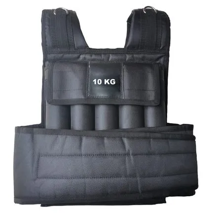 Chaleco lastre 10 Kilos Con Peso regulable Para Entrenamiento Todo Fit Negro