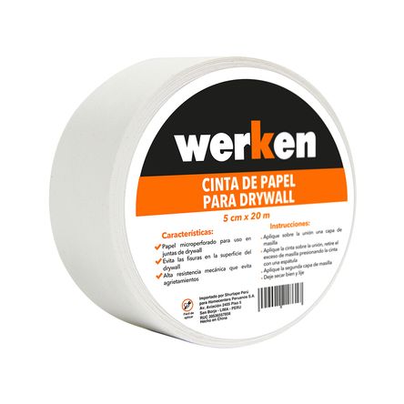 Cinta de papel para drywall 5cmx20m
