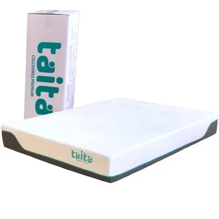 Colchon TAITA de 1.5 plazas con funda removible de bambú
