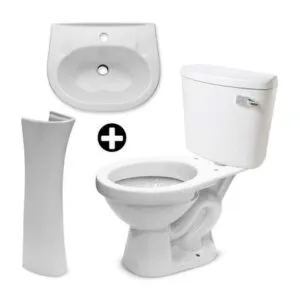 COMBO Lavatorio Mancora + Pedestal + Taza + Tanque