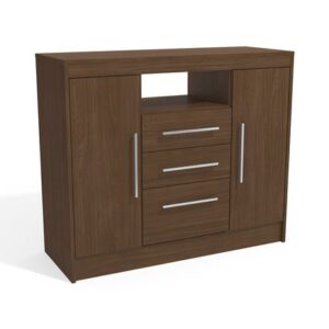 Cómoda Oslo 2 puertas 3 cajones Jacaranda
