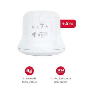 Ducha Electrica Bryant Ideale 6 Kw 4 Velocidades Blanco