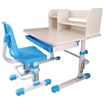 Escritorio Con Silla Infantil Regulable En Altura - Azul