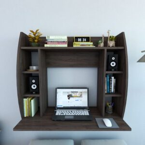 Escritorio Flotante Hobart Color Coñac Muesbles&Estilos Muebles de Oficina