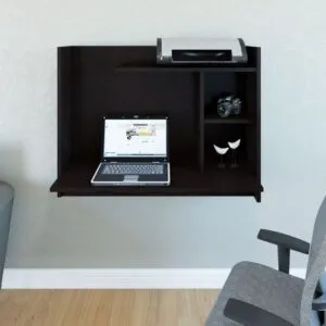 Escritorio Flotante Perth Muebles&Estilos Color Wengue
